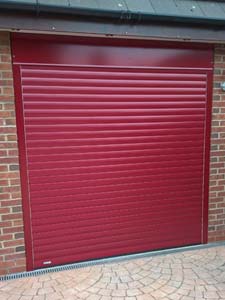 Crimson roller garage door